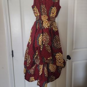 High low African print dress